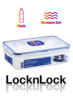 LOCK & LOCK LocknLock 1.6L  Rectangular  Airtight Food Storage Container - BPA-Free, Microwave, Freezer, and Dishwasher Safe  - Image 1