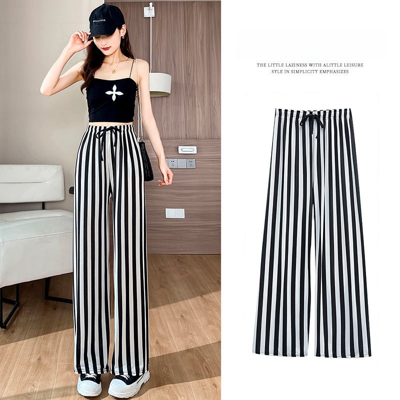 Summer Ink-Dye Casual Trousers for Women Puppy flower - Image 3