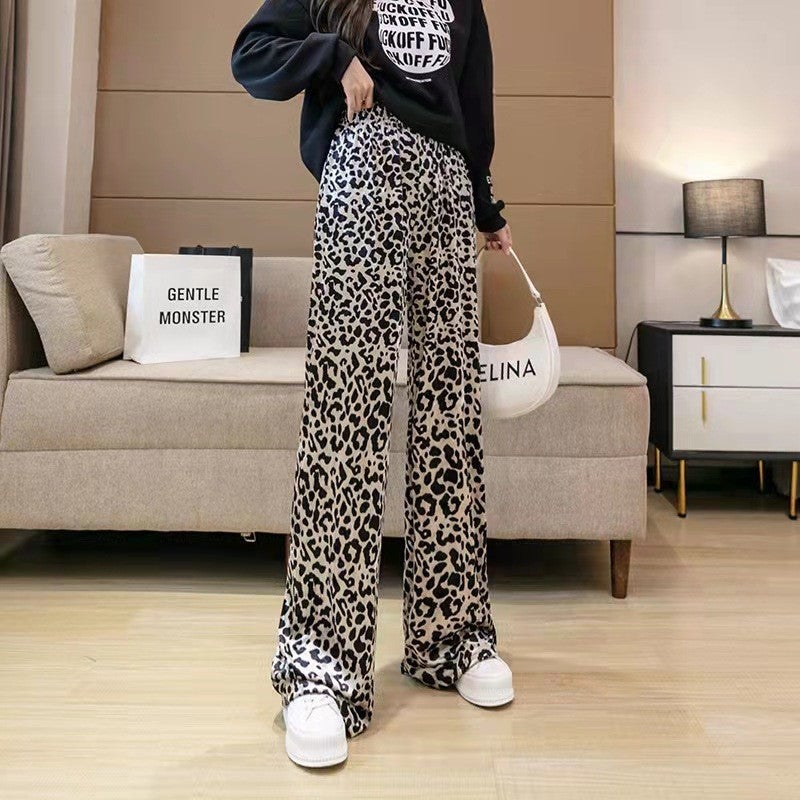 Summer Ink-Dye Casual Trousers for Women Puppy flower - Image 5
