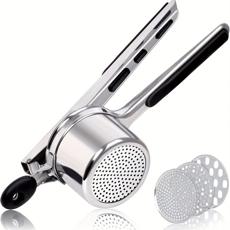 Black Heavy Duty Potato Ricer Press for Perfect Mashed Potatoes - Image 1
