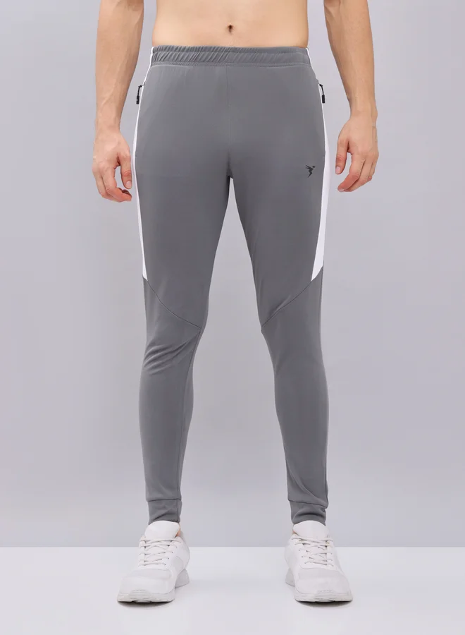 Technosport  Technosport Contrast Side Panel Slim Fit Track Pants for Men | Best Price UAE
