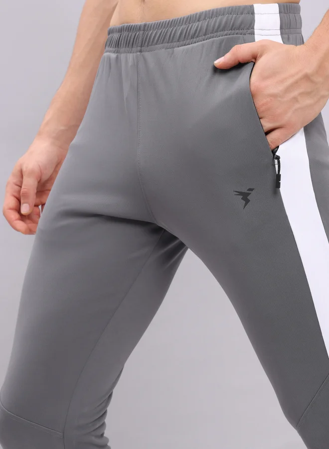 Technosport  Technosport Contrast Side Panel Slim Fit Track Pants for Men | Best Price UAE