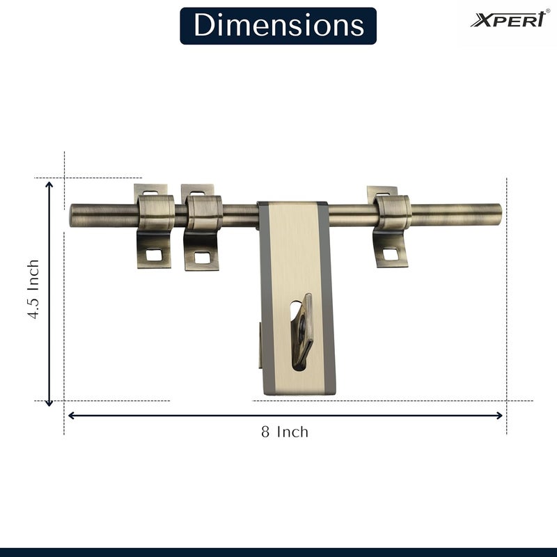 Xpert مقبض قديم بطول 8 بوصات (عبوة من 1) مقبض للباب ومجموعة كادي كوندا - SSAL-615 (ANT) 3+1 (مقبض للباب الرئيسي) - Image 3