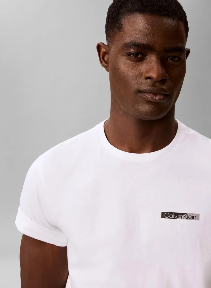 CALVIN KLEIN Bright White Graphic T-Shirt for Men | Best Price UAE