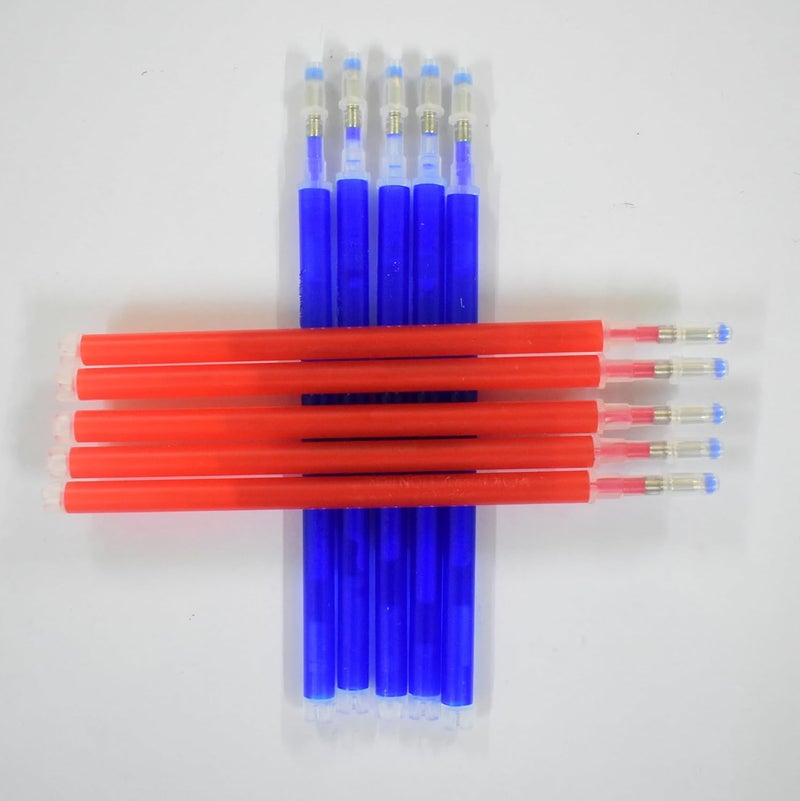 Generic Prabhas Designs Heat Erasable Fabric Marker Pens 10 Pack 5 Blue 5 Red AutoVanishing Pen for Tailors Sewing Embroidery and Quilting Dressmaking  - Image 3