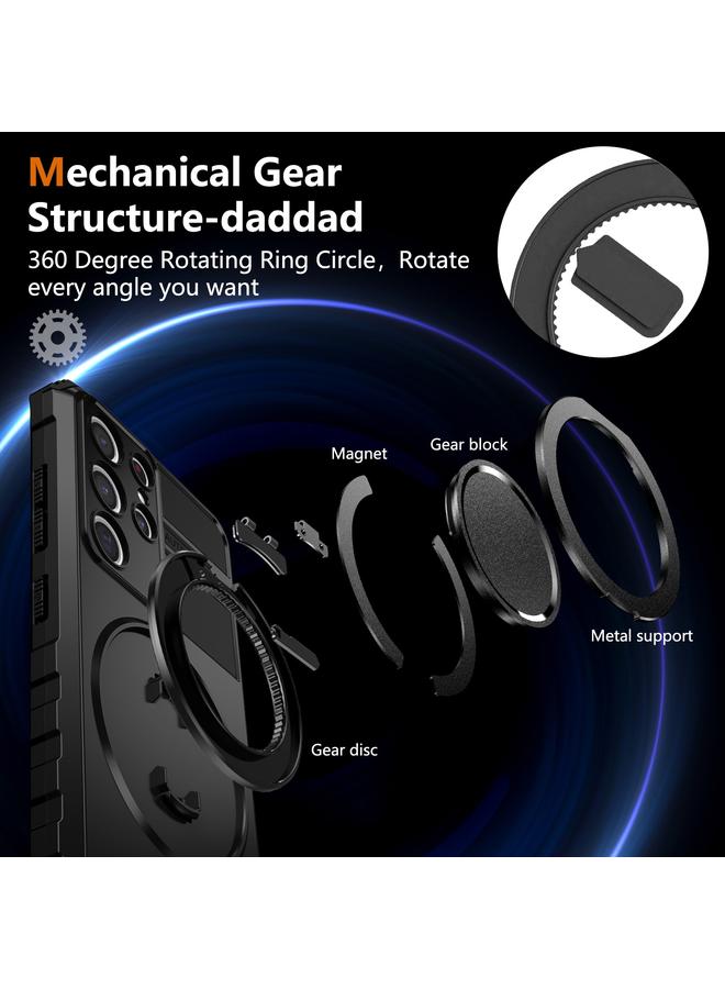 S-TOP Case For Samsung Galaxy S21 Ultra 5G Rotating Magnetic Holder Phone Case - Image 5