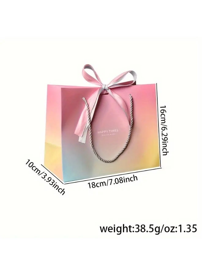 SCENT HOUSE 2 قطع أكياس هدايا متدرجة باللون الوردي - حجم صغير مع رباط قوس، للاحتفالات - Image 4