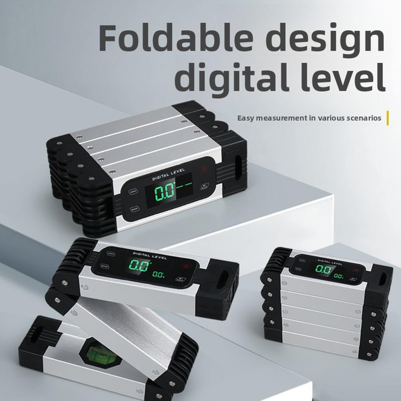 75cm Aluminum Alloy Folding Level With Magnet 5 Sections Multi Angle Measurement Tool - Image 5
