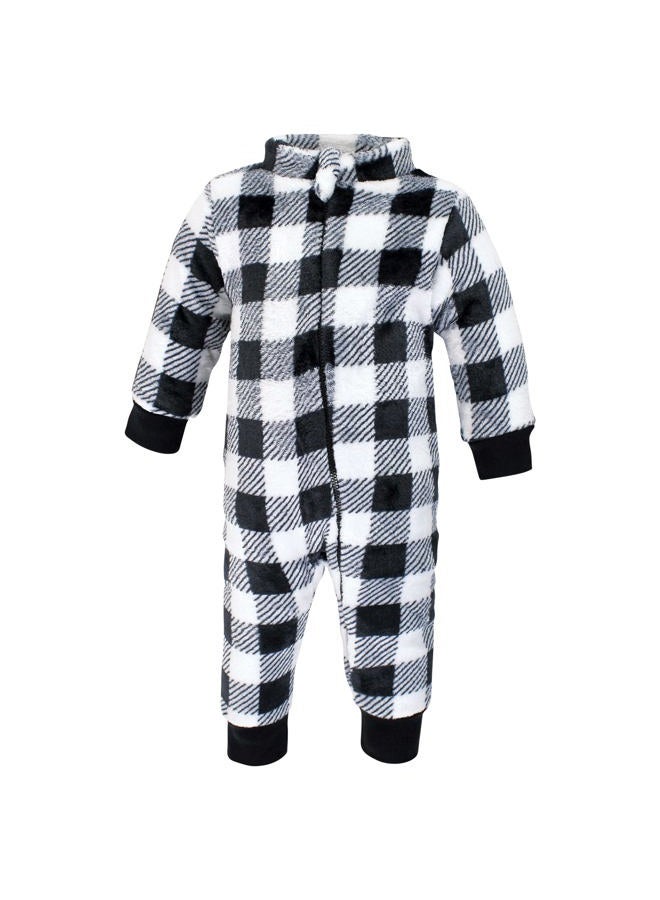 hudson baby baby-girls Plush Jumpsuits, Gray Penguin, 18-24 Months - Image 4
