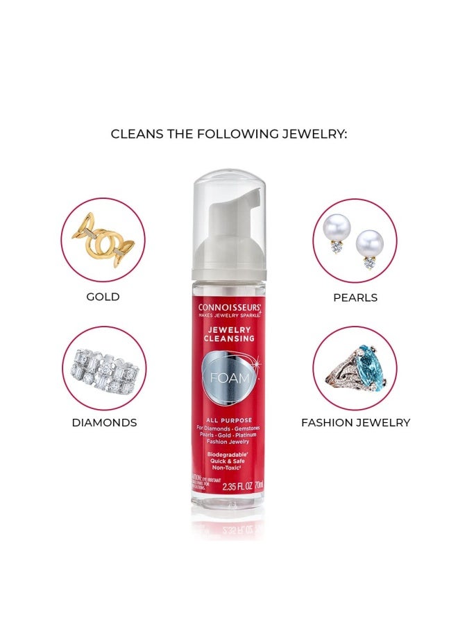 Connoisseurs Jewellery Cleaner Foam  Jewellery Cleaning Solution for Gold Silver Gemstones & Diamonds  Non-Toxic Cleaner for Removing Dirt - Image 5