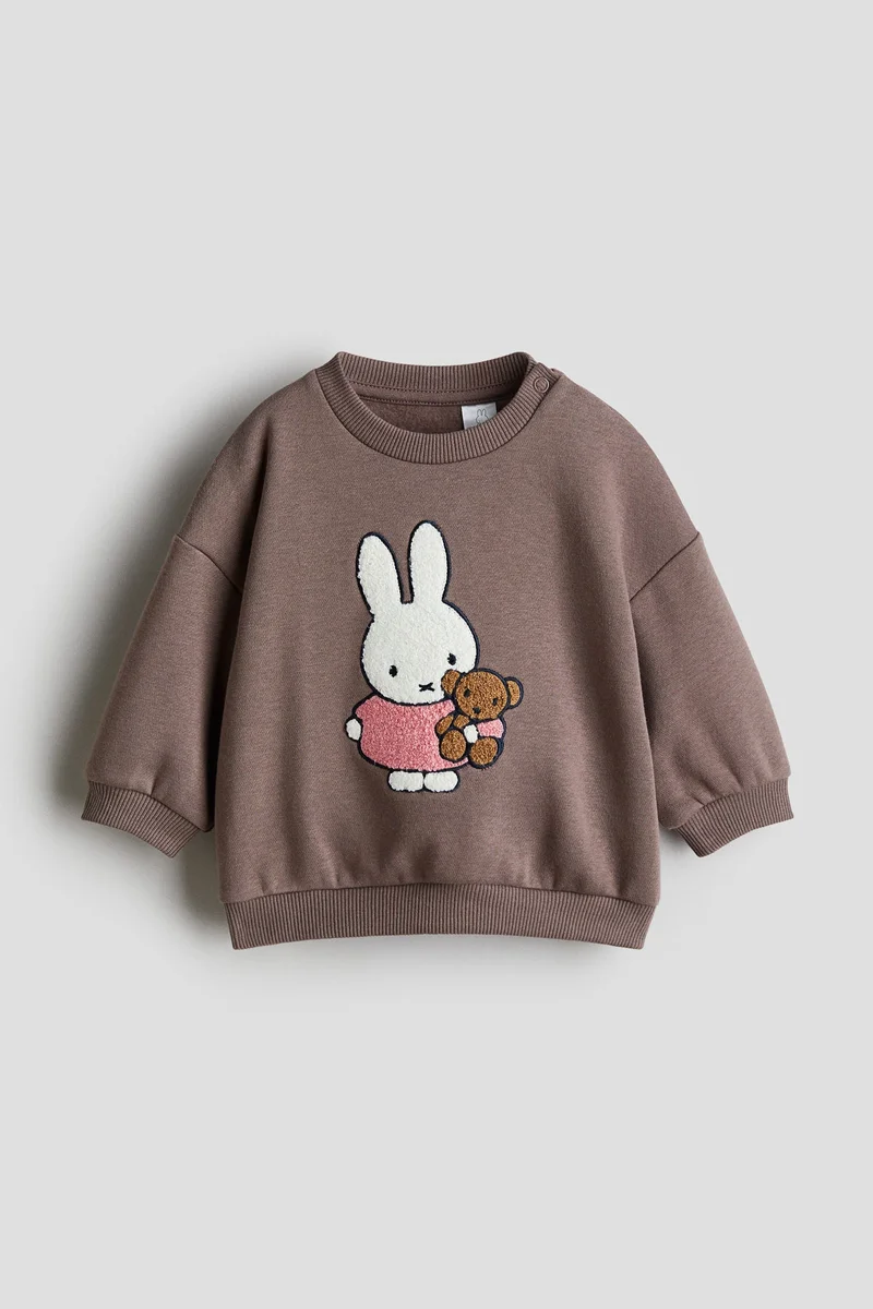H&M Printed brushed-inside sweatshirt
