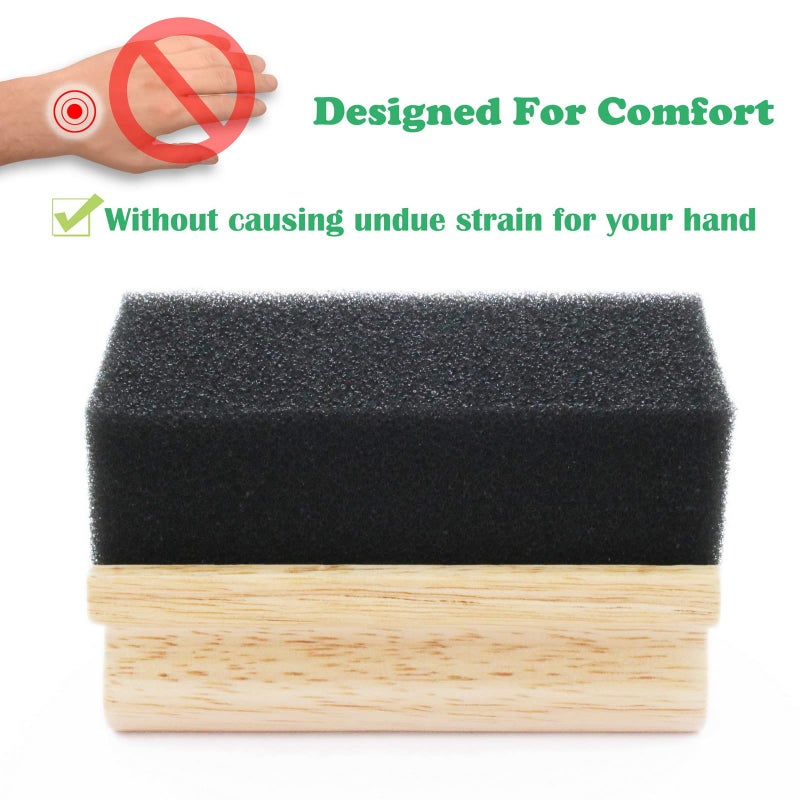 Anfu Oil Wax Applicator  Wood Applicator  Wide Applicator For Cutting Board Oil & Replaceable Applicator Scrubber Foam Pads  Furniture Wax Applicator  Mineral Oil Applicator - Image 4