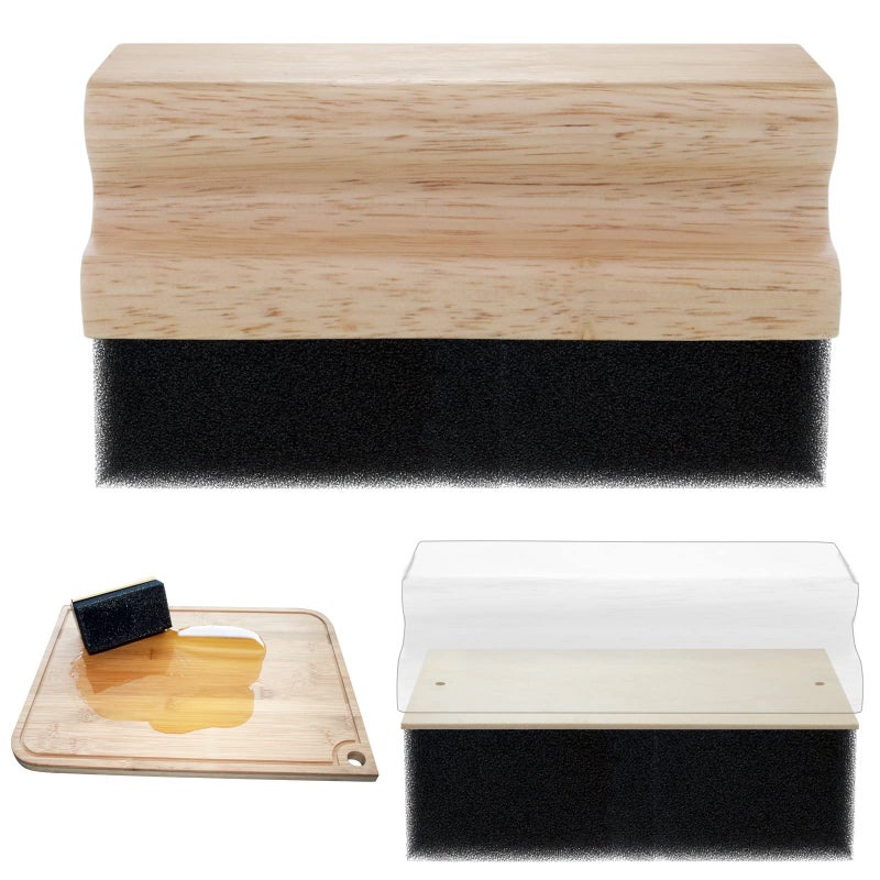 Anfu Oil Wax Applicator  Wood Applicator  Wide Applicator For Cutting Board Oil & Replaceable Applicator Scrubber Foam Pads  Furniture Wax Applicator  Mineral Oil Applicator - Image 1