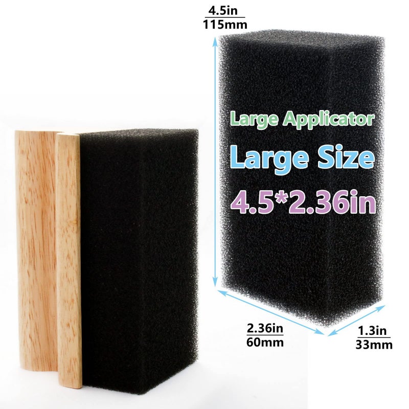 Anfu Oil Wax Applicator  Wood Applicator  Wide Applicator For Cutting Board Oil & Replaceable Applicator Scrubber Foam Pads  Furniture Wax Applicator  Mineral Oil Applicator - Image 3