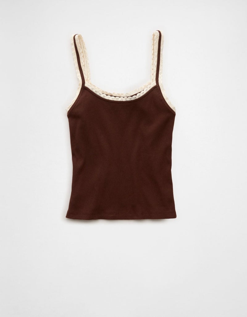 American Eagle AE Lace Strap Tank Top - Image 2
