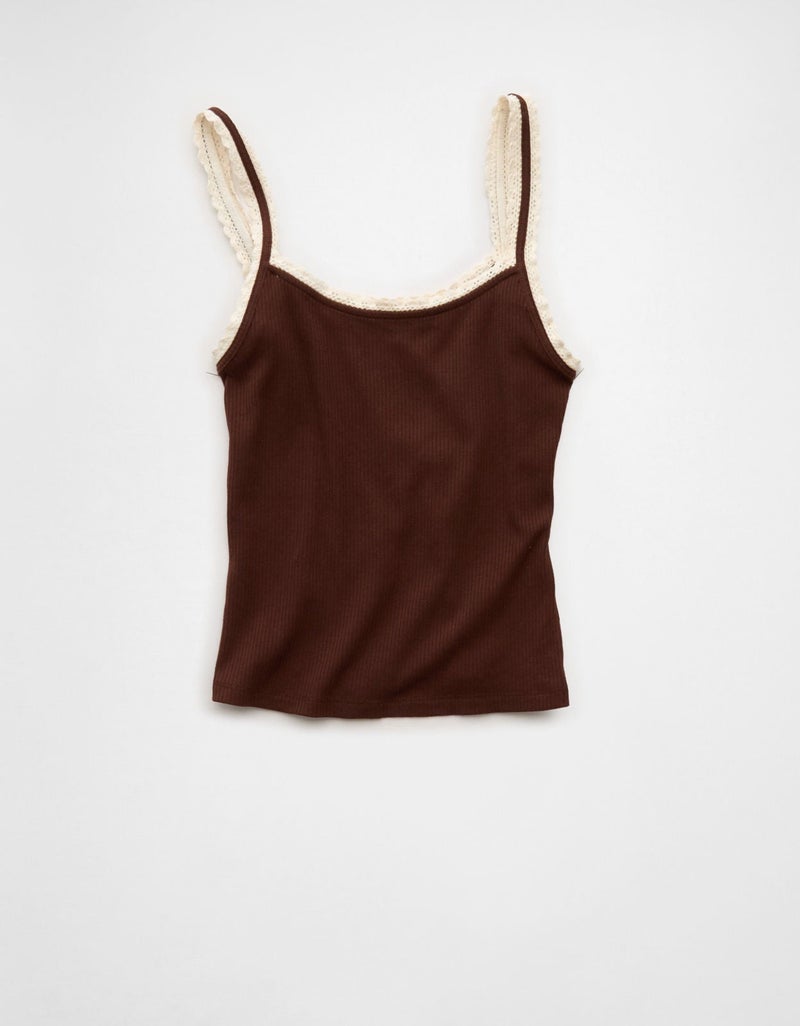 American Eagle AE Lace Strap Tank Top - Image 4