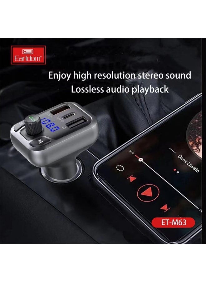 Earldom - ET-M63 Bluetooth Open Listening FM Transmitter and Car Charger / Bluetooth MP3 & Car Charger - Image 1