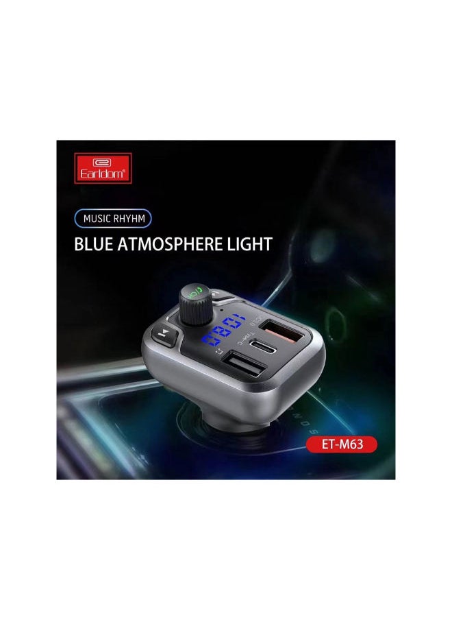 Earldom - ET-M63 Bluetooth Open Listening FM Transmitter and Car Charger / Bluetooth MP3 & Car Charger - Image 1