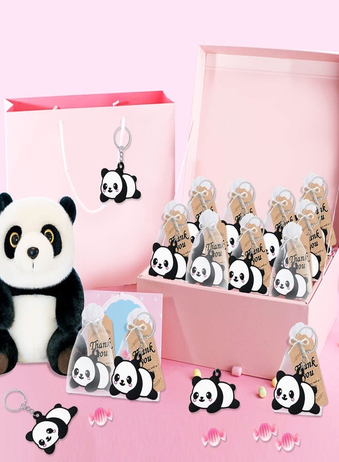 CiciBear 60 Pack Panda Party Decorations for Guests, 20 Keychains, 20 Tags and 20 Gift Bags for Panda Bear Party, Animal Lover, Kids Birthday, Baby Shower - Image 4