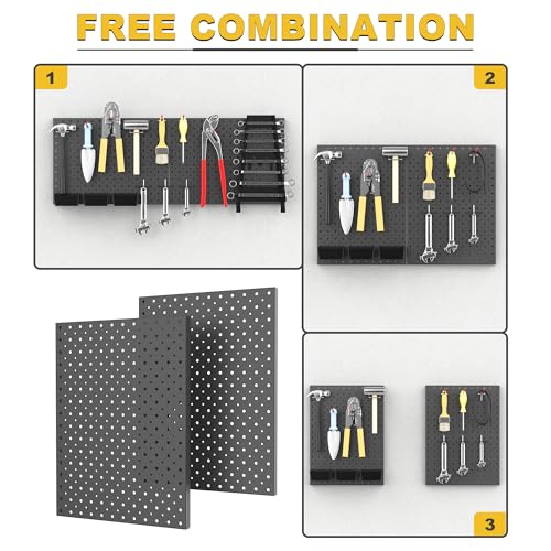 Ultrawall Metal Pegboard Panels, Pegboard Wall Organizer, Black Peg Boards for Wall, Garage Tool Storage Organization, 12"X16", 2pcs - Image 4