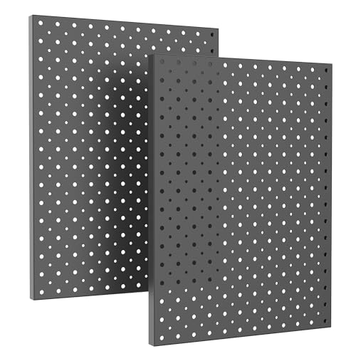 Ultrawall Metal Pegboard Panels, Pegboard Wall Organizer, Black Peg Boards for Wall, Garage Tool Storage Organization, 12"X16", 2pcs - Image 1