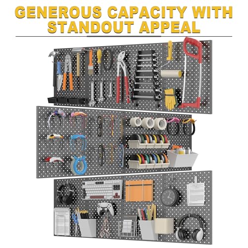 Ultrawall Metal Pegboard Panels, Pegboard Wall Organizer, Black Peg Boards for Wall, Garage Tool Storage Organization, 12"X16", 2pcs - Image 5
