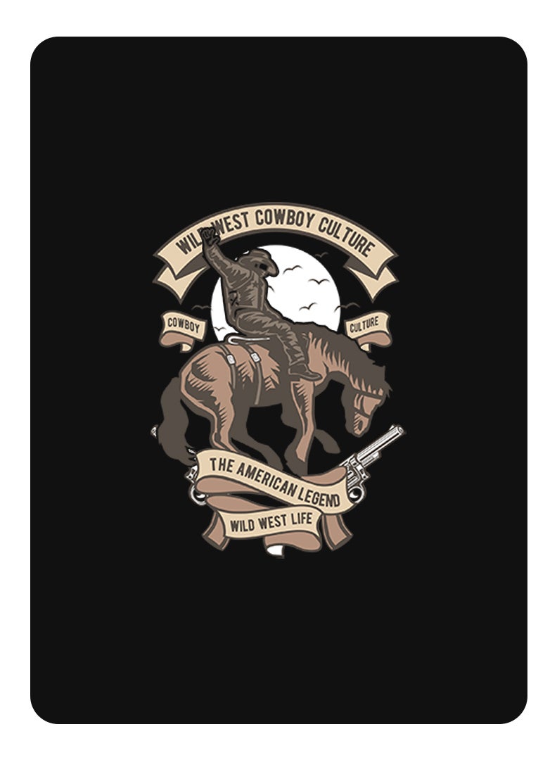 Theodor Protective Flip Case For Samsung Galaxy Tab A8 10.5 (2021) With Trifold Stand Auto Wake Sleep Shockproof Cover Wild west cowboy copy - Image 1