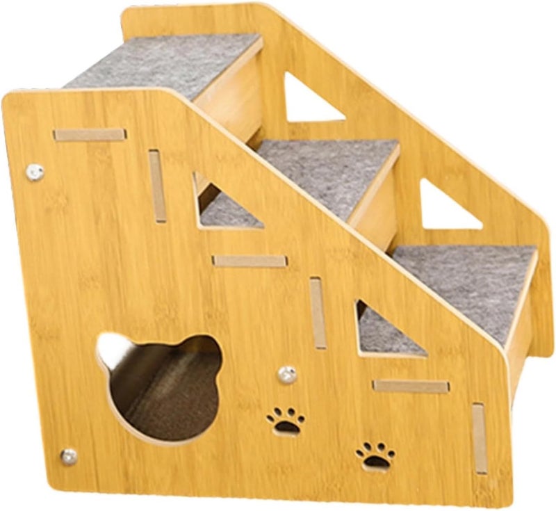 Pet Stairs, Easy to Assemble, Portable, Non-Slip, for Sofa, Car, Older Pets, Cat Loft Bed, 3 Tier - Image 1
