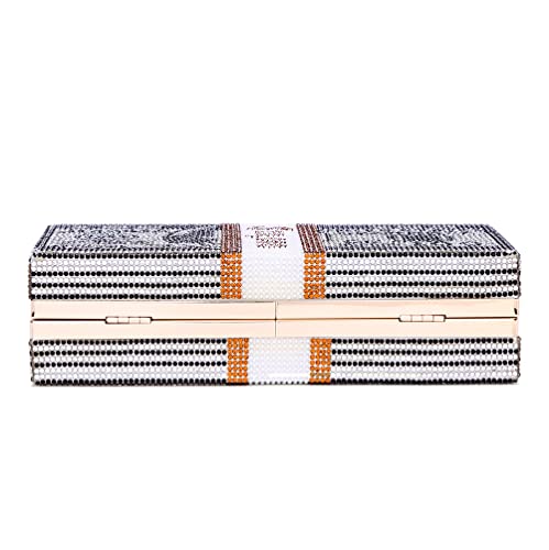 Covelin Dollar Clutch Purse for Women from, Rhinestone Evening Handbag Money Bag Black - Image 5
