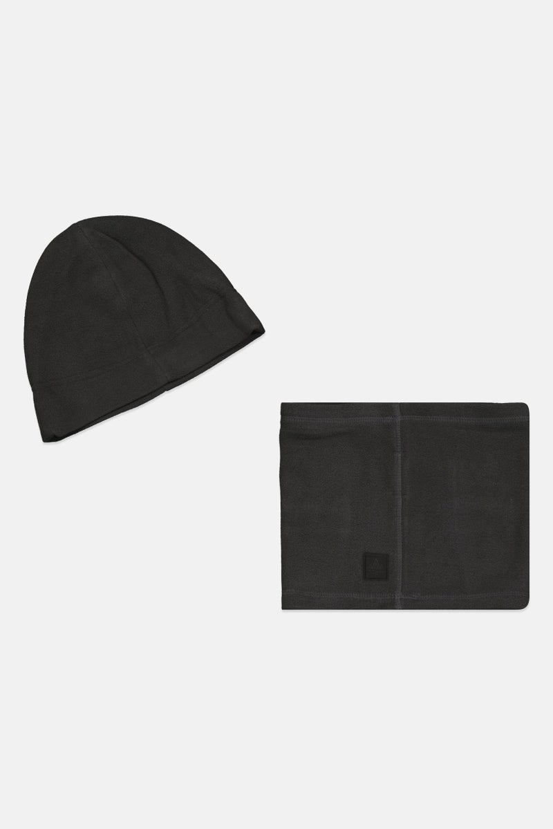 Rainforest Men 2 Pcs Fleeces Hat And Gaiter Set, Grey - Image 2