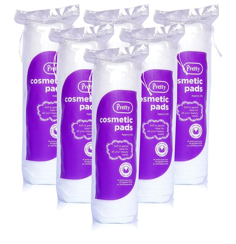 Pretty 480 Cosmetic Smooth 100% PURE COTTON Wool Pads Discs Face Nails Make up Manicure