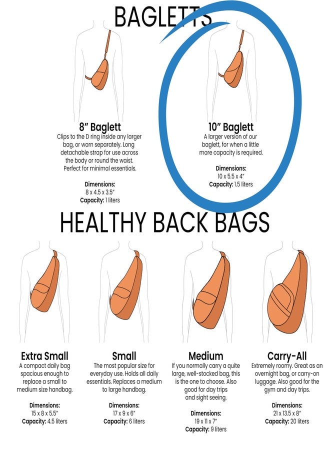 AmeriBag 10" Healthy Back Bag Recycled Poly Print Ergonomic Crossbody Sling Baglett for Everyday Use, Travel & Walking (Rococo) - Image 3