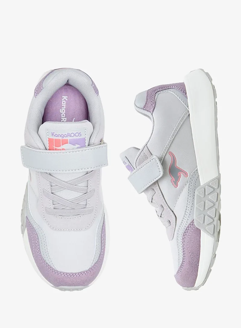 kangaROOS GREY Girls' Colourblock Sports Shoes with Hook and Loop Closure for Women | Best Price UAE