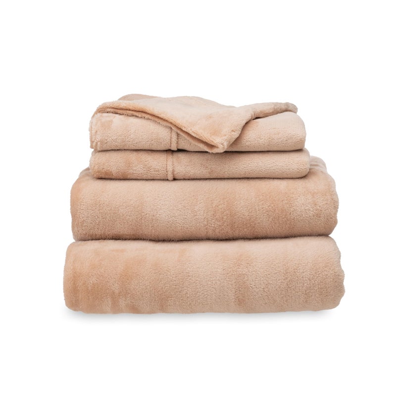 Berkshire Blanket Berkshire Blanket Classic VelvetLoft Warm Sheet Set  Full Size Sheet Set  4 Piece Velvety Soft Heavyweight Flannel Bedding with Deep Pockcets (Full)  - Image 1