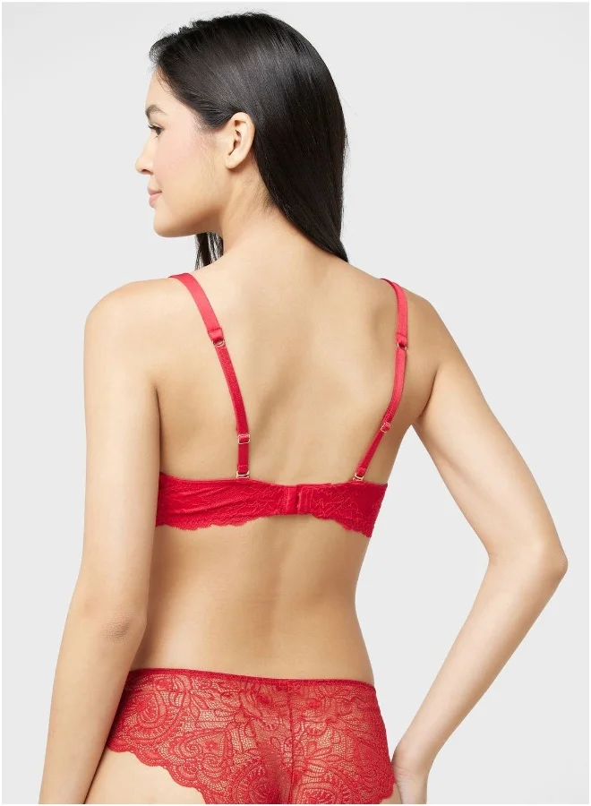 La Senza Lace Detail High Leg Brief