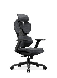 AFTERWORK Astron Gaming Chair - Premium Ergonomic Gaming Chair with Multi-Functional Mechanism, Headphone Hanger, Carbon Fiber Textured Frame and Adaptive Shoulder & Lumber Support (Black)  - Image 3