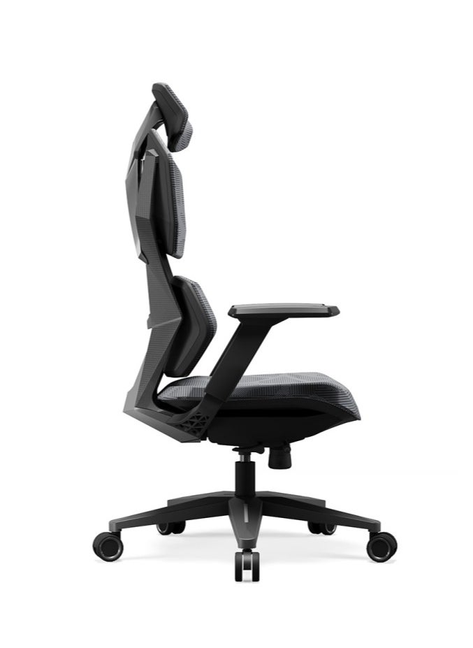 AFTERWORK Astron Gaming Chair - Premium Ergonomic Gaming Chair with Multi-Functional Mechanism, Headphone Hanger, Carbon Fiber Textured Frame and Adaptive Shoulder & Lumber Support (Black)  - Image 5