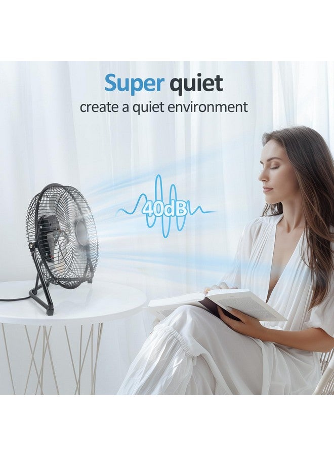 Beestar BEESTAR Floor Fan,3-Speed Portable Metal Fan, Fan Quiet for Home,Floor Fan with Adjustable Tilt for Home Office Bedroom,Black (9 INCH) - Image 5
