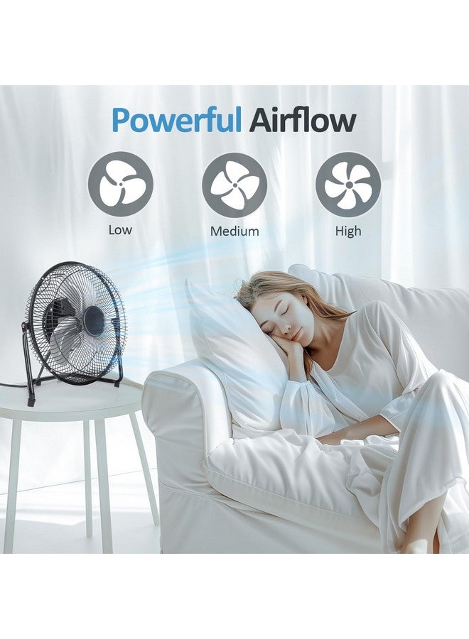 Beestar BEESTAR Floor Fan,3-Speed Portable Metal Fan, Fan Quiet for Home,Floor Fan with Adjustable Tilt for Home Office Bedroom,Black (9 INCH) - Image 2