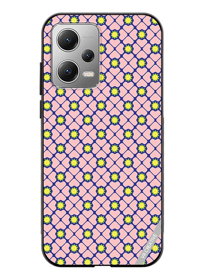 VR CREATIVE Protective Case Cover For Xiaomi Redmi Note 12 Abstract Clover Leaves Geometric Retro Design Multicolour - Image 1