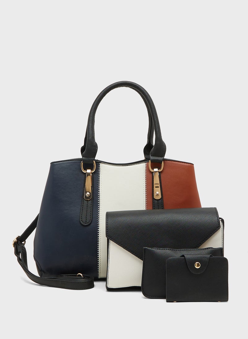 ELLA 4 In 1 Handbag Set With Tote, Crossbody, Pouch And Cardholder  - Image 1