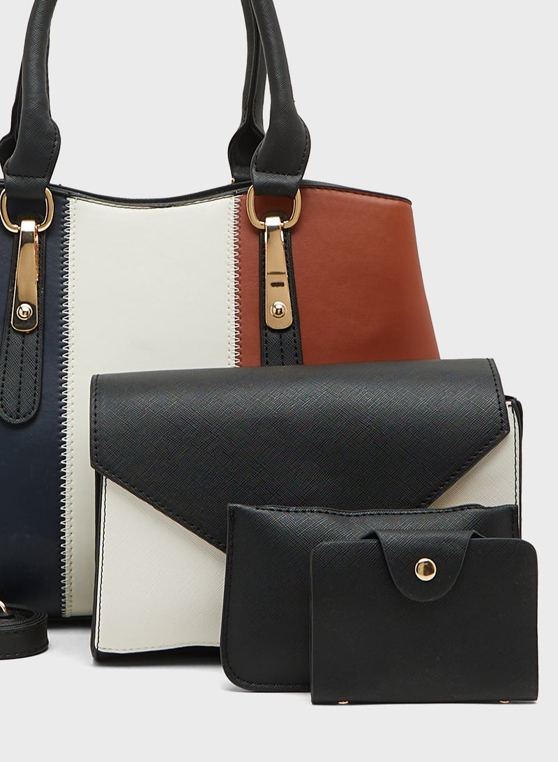 ELLA 4 In 1 Handbag Set With Tote, Crossbody, Pouch And Cardholder  - Image 5