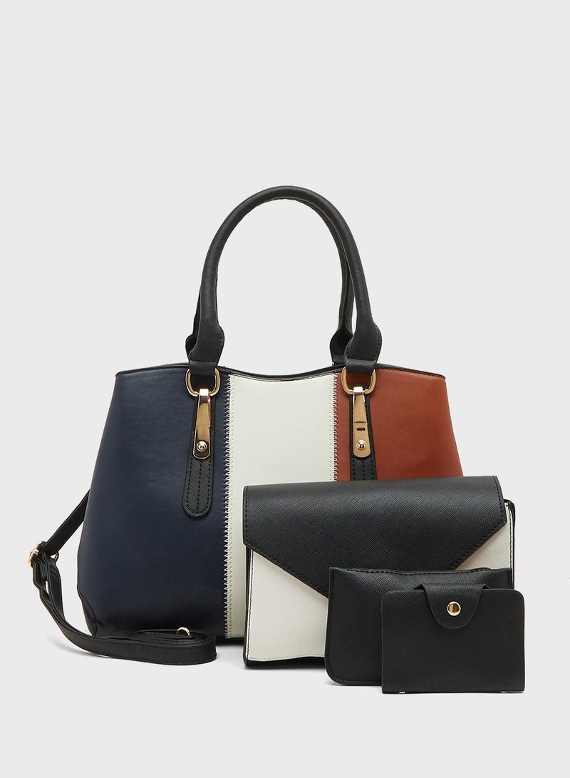 ELLA 4 In 1 Handbag Set With Tote, Crossbody, Pouch And Cardholder - Image 1