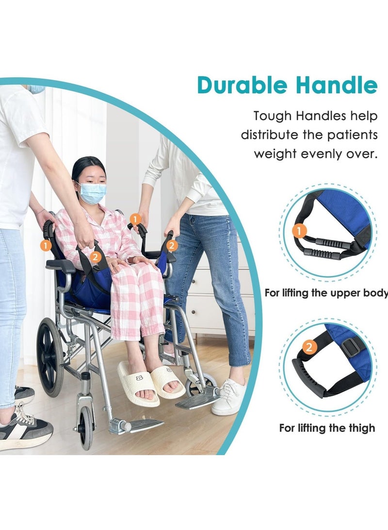 XiuWoo Portable Patient Lift Stair Transfer Chair Belts, Patient Stair Lift Aid, Stable and Durable Safety Medical Lifting Lifting Aid with Safety Belt and Double Handle for Elderly Adults - Image 3
