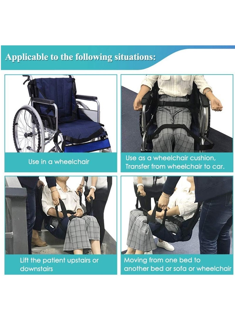 XiuWoo Portable Patient Lift Stair Transfer Chair Belts, Patient Stair Lift Aid, Stable and Durable Safety Medical Lifting Lifting Aid with Safety Belt and Double Handle for Elderly Adults - Image 4