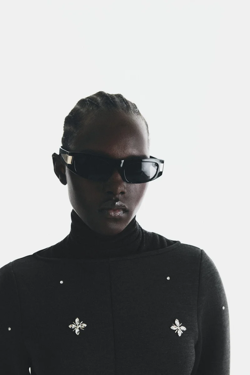 H&M Rhinestone-embellished scuba dress