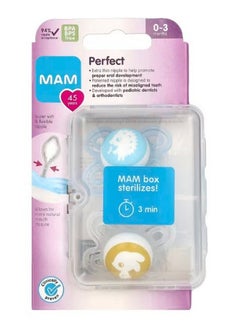MAM Perfect Pacifier 0 3 Months Boy 2 Count  - Image 1