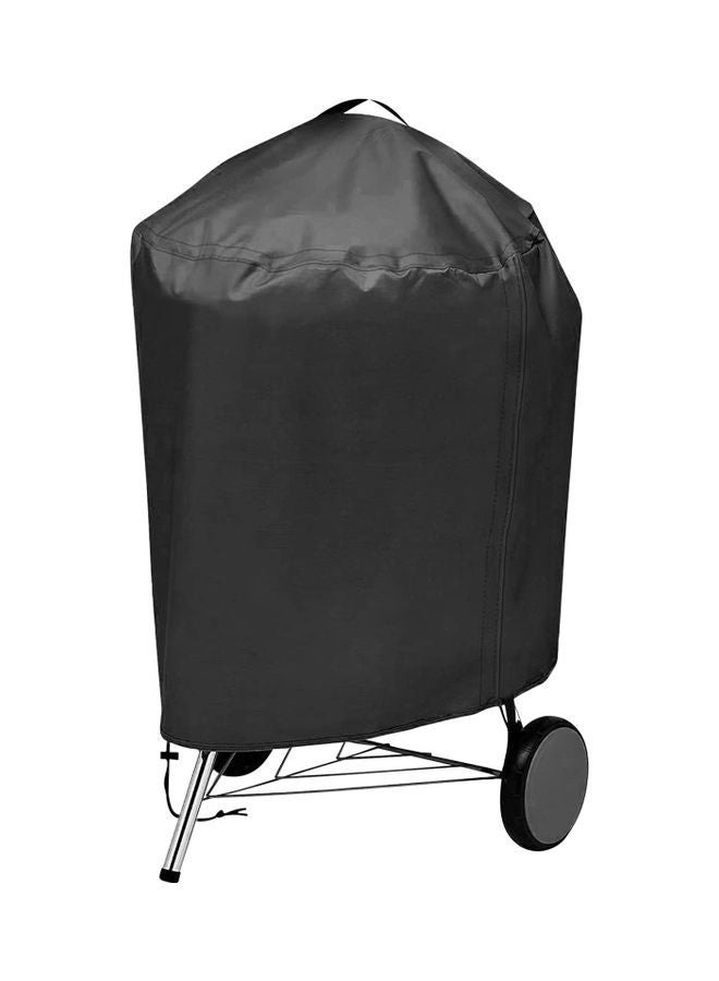 NIBEMINENT 420D Oxford Fabric Outdoor Cylindrical Barbecue Cover With Handle Black 75x70cm  - Image 1