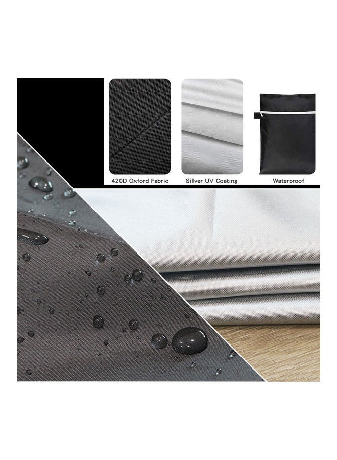 NIBEMINENT 420D Oxford Fabric Outdoor Cylindrical Barbecue Cover With Handle Black 75x70cm  - Image 4