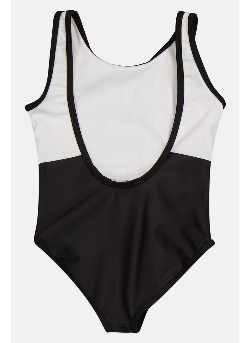 DKNY - Toddlers Girl Brand Logo One Piece Swimwear, White - Image 1